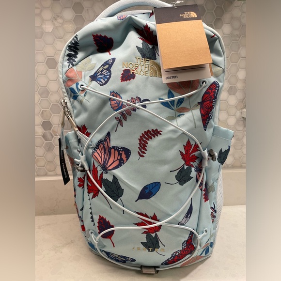 The North Face Jester Backpack with Butterfly Design NWT - Picture 3 of 12